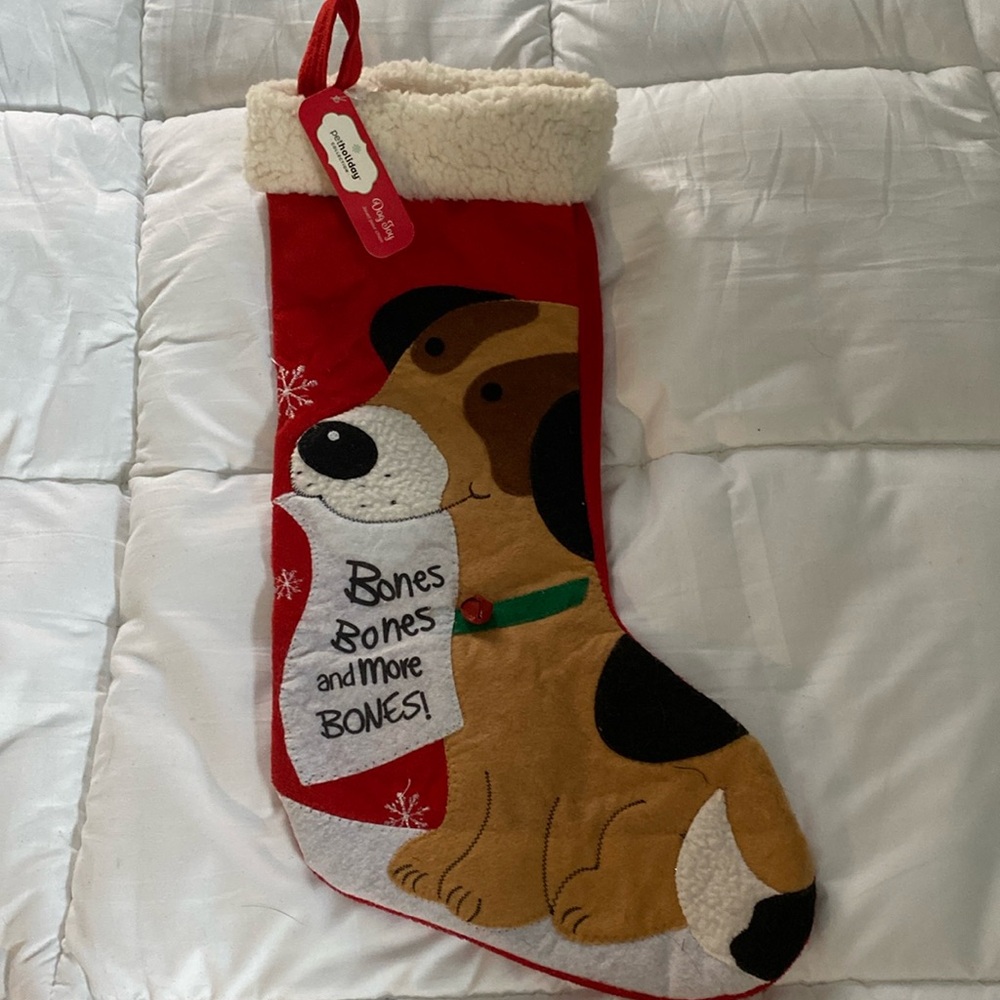 6/$20,Pet Holiday Collection Dog Holiday Stocking Bones Bones and More Bones NWT